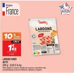 Netto Netto lardons fumés offre