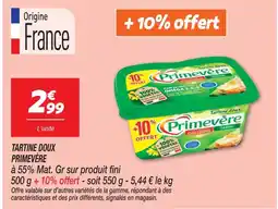 Netto Primevère tartine doux offre