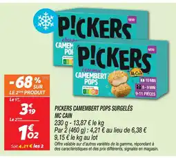 Netto Mccain pickers camembert pops surgelés offre