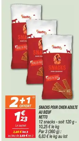 Netto Netto snacks pour chien adulte au bœuf offre