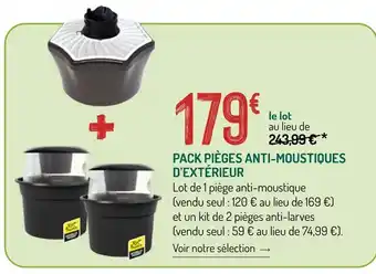 Pack pièges anti-moustiques d'extérieur
