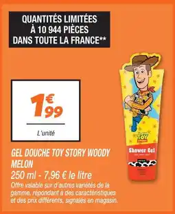 Netto Toy story gel douche woody melon offre