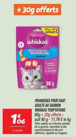 Netto Whiskas friandises pour chat adulte au saumon temptations offre
