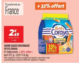 Netto Petits coraya surimi sauces mayonnaise offre