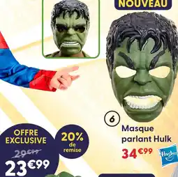 La Grande Récré Hasbro masque parlant hulk offre