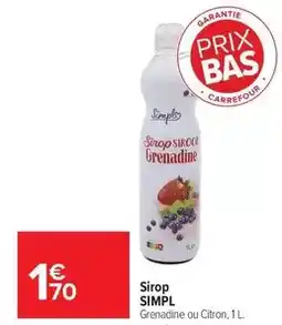 Carrefour Drive Simply - sirop offre