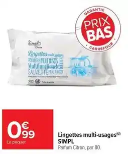 Carrefour Drive Simply - lingettes multi-usages offre