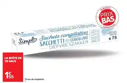 Carrefour Drive Simply - sacs de congelation offre