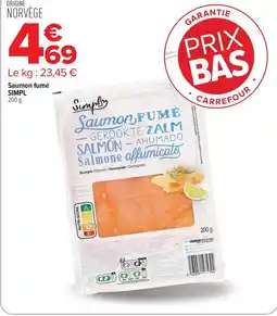 Carrefour Drive Simpl - saumon fumé offre