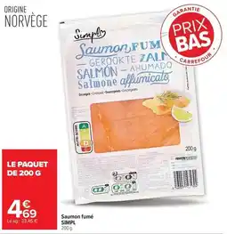 Carrefour Drive Simply - saumon fumé offre