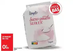 Carrefour Drive Simpl - sucre poudre offre