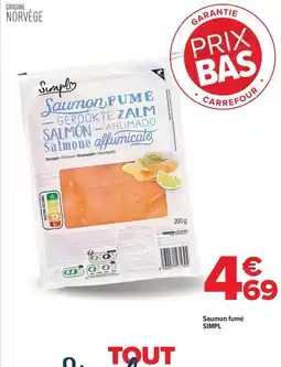 Carrefour Drive Simply - saumon fumé offre