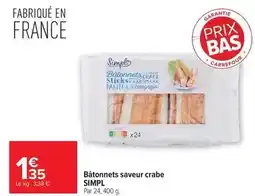 Carrefour Drive Simpl - bâtonnets saveur crabe offre