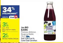 Carrefour Market Bjorg - jus bio offre
