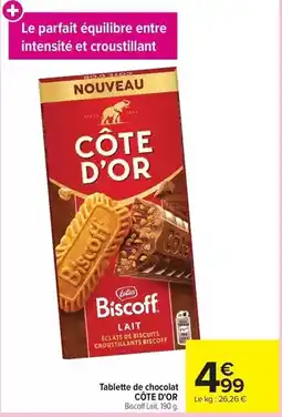 Carrefour Market Côte d'or - tablette de chocolat offre