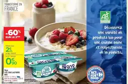 Carrefour Market Les 300 laitiers bio offre