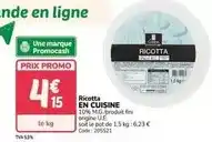 Promocash Promo - ricotta en cuisine offre