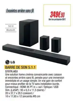 Proxi Confort LG Barre de son 5.1.1 s70tr.aeu offre