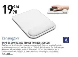 Hyperburo KENSINGTON Tapis de souris avec repose-poignet ergosoft offre
