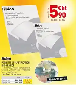 Hyperburo IBICO Pochette de plastification basics offre