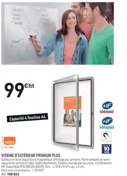 Hyperburo NOBO Vitrine d'extérieur premium plus offre