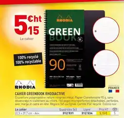 Hyperburo RHODIA Cahier greenbook rhodiactive offre