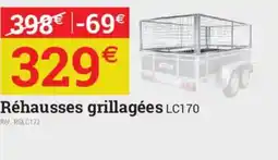 Espace emeraude Réhausses grillagées LC170 offre