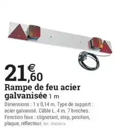 Espace emeraude Rampe de feu acier galvanisée offre