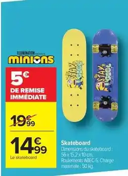 Minions - skateboard