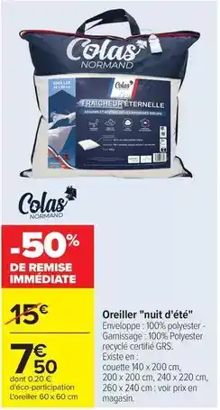 Colas - oreiller nuit d'été