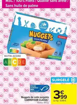 Carrefour Market Carrefour - nuggets de colin surgelés classic offre