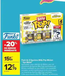 Carrefour Drive Funko - pack de 4 figurines bitty pop! minion offre