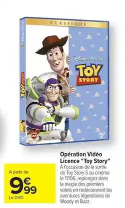 Carrefour Drive Disney - opération vidéo licence toy story offre