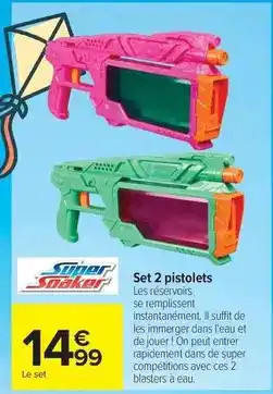 Carrefour Drive Set 2 pistolets offre