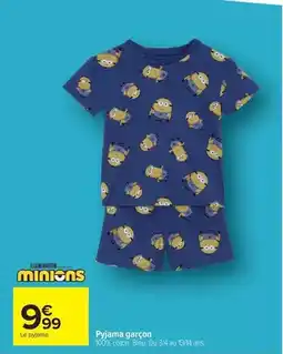 Carrefour Drive Minions - pyjama garçon offre
