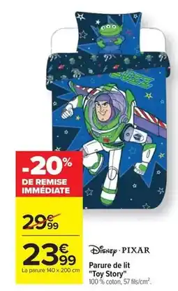 Carrefour Drive Disney - parure de lit toy story offre
