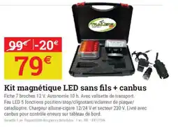 Espace emeraude Kit magnétique LED sans fils + canbus offre