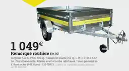 Espace emeraude Remorque routière EM251 offre