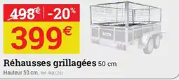 Espace emeraude Réhausses grillagées offre