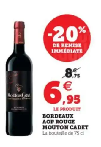 Super U Bordeaux AOP rouge mouton cadet offre