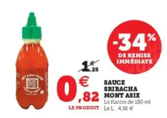 Super U Sauce sriracha mont asie offre