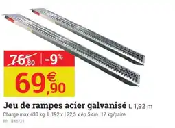 Espace emeraude Jeu de rampes acier galvanisé offre