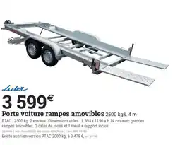 Espace emeraude Porte voiture rampes amovibles offre