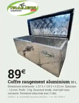 Espace emeraude Coffre rangement aluminium offre