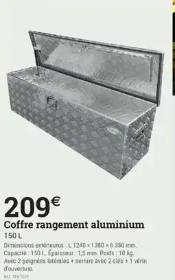 Espace emeraude Coffre rangement aluminium offre