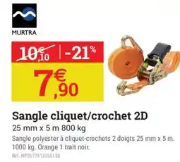Espace emeraude MURTRA Sangle cliquet/crochet 2D offre