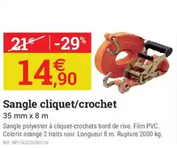 Espace emeraude Sangle cliquet/crochet offre