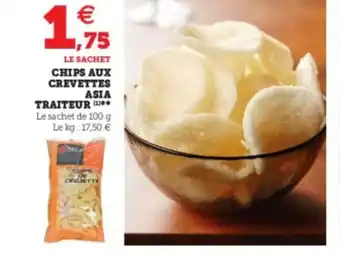 Super U Chips aux crevettes asia traiteur offre
