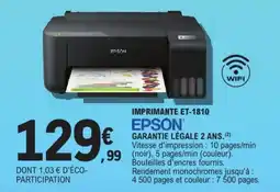 E.Leclerc EPSON Imprimante et-1810 offre