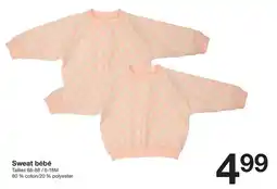 Zeeman Sweat bébé offre